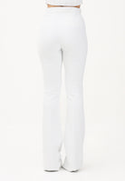 ELISABETTA FRANCHI Pantalone elegante avorio da donna in doppio crêpe stretch PA16961E2 360 ELISABETTA FRANCHI 