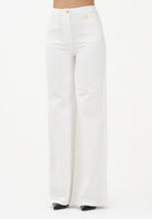 ELISABETTA FRANCHI Jeans a palazzo avorio da donna PJ23N61E2 360 ELISABETTA FRANCHI 
