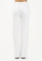 ELISABETTA FRANCHI Jeans a vita alta avorio da donna con dettagli gioiello PJ25D61E2 360 ELISABETTA FRANCHI 