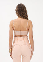 ELISABETTA FRANCHI Top nude da donna in crêpe leggero e raso RG01562E2EA1 EA1 ELISABETTA FRANCHI 