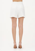 ELISABETTA FRANCHI Shorts avorio da donna con logo gioiello SH00561E2 360 ELISABETTA FRANCHI 