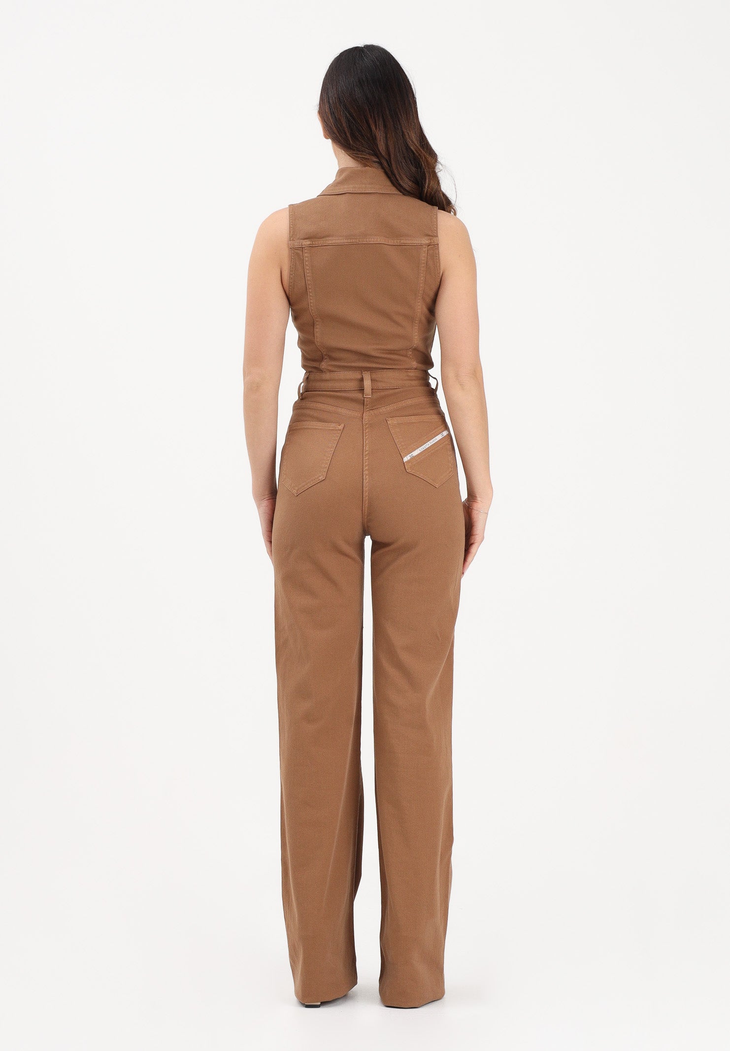 ELISABETTA FRANCHI Tuta in denim cuoio da donna TJ45N61E2 AI6 ELISABETTA FRANCHI 
