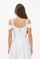 ELISABETTA FRANCHI Top bianco da donna con collana<BR/> TO04861E2 100 ELISABETTA FRANCHI 