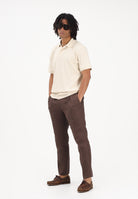 ENTRE AMIS Pantalone in lino marrone da uomo P26JAP5RENO2148 5174 ENTRE AMIS 