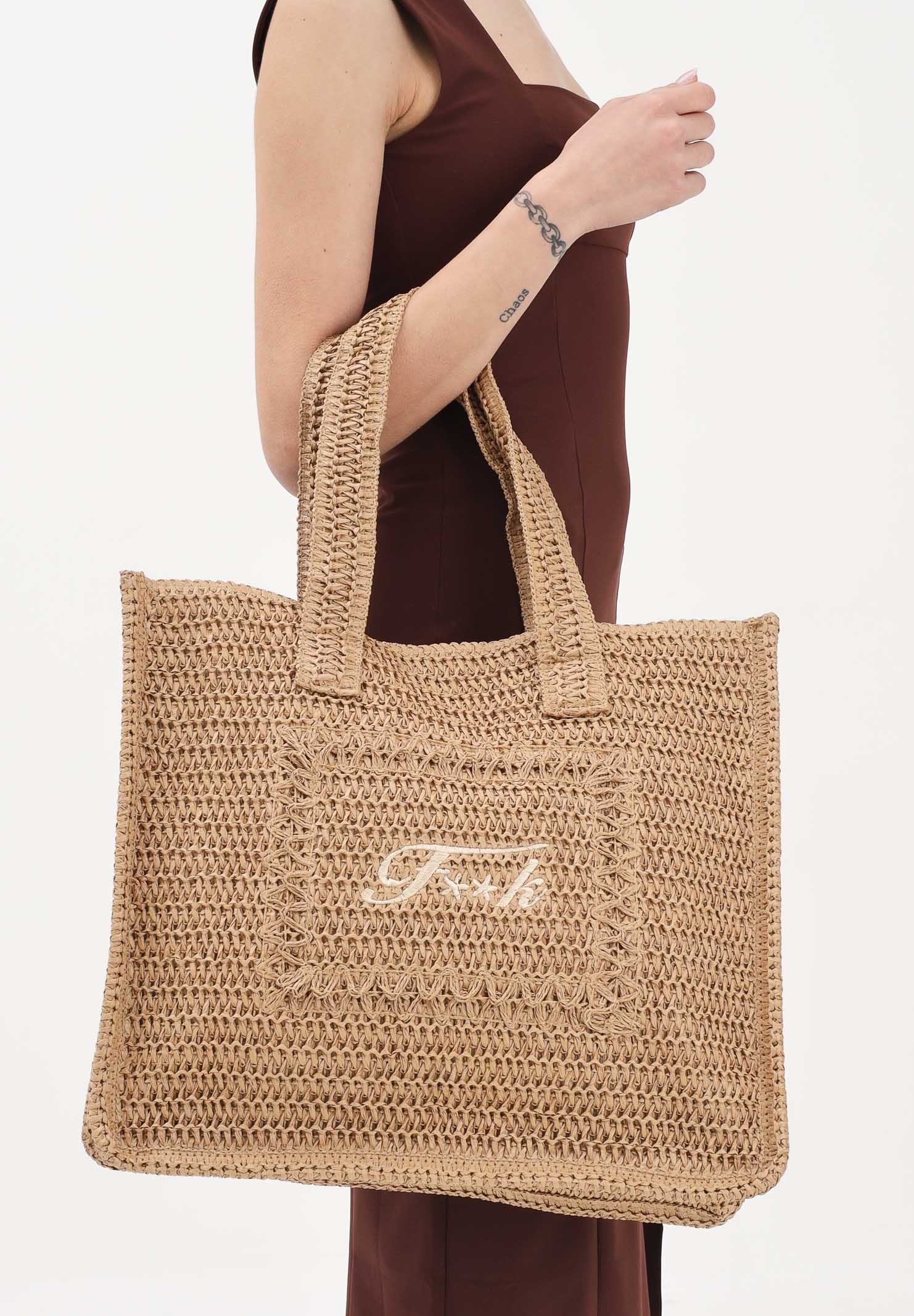F**K Borsa mare beige da donna con logo FA26-SW0001BG . F**K 