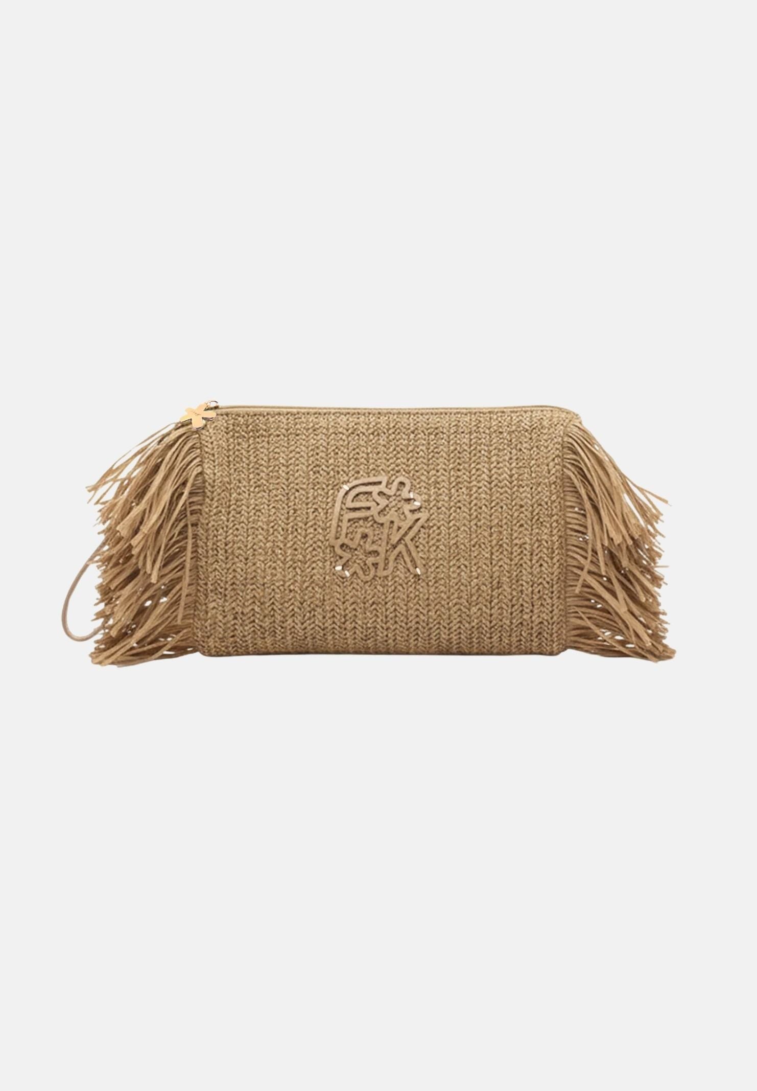 F**K Pochette in rafia beige da donna FA26-SW0050BG . F**K 