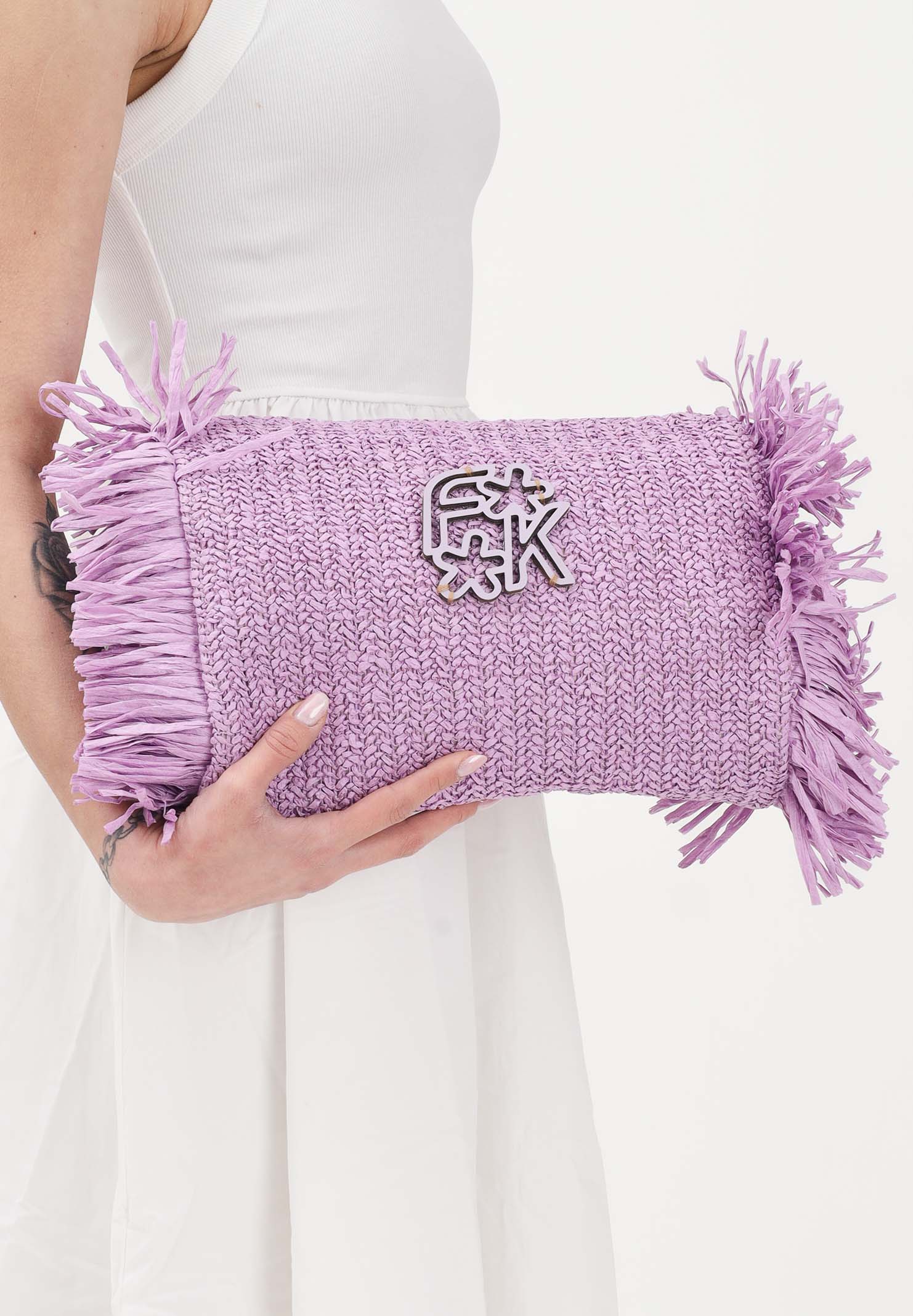F**K Pochette in rafia lilla da donna FA26-SW0050LC . F**K 
