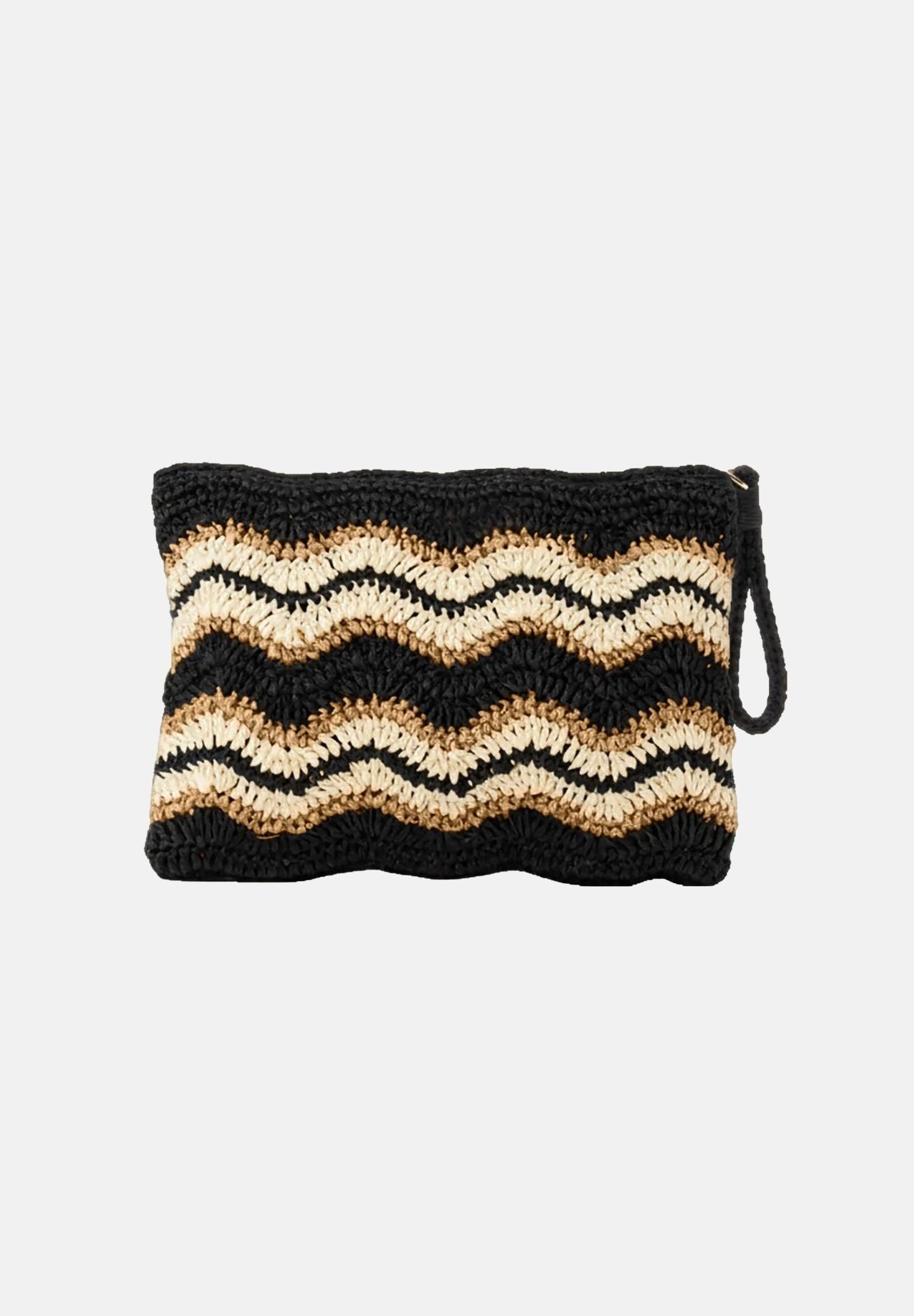 F**K Pochette nera e beige da donna con logo FA26-SW0070BK . F**K 
