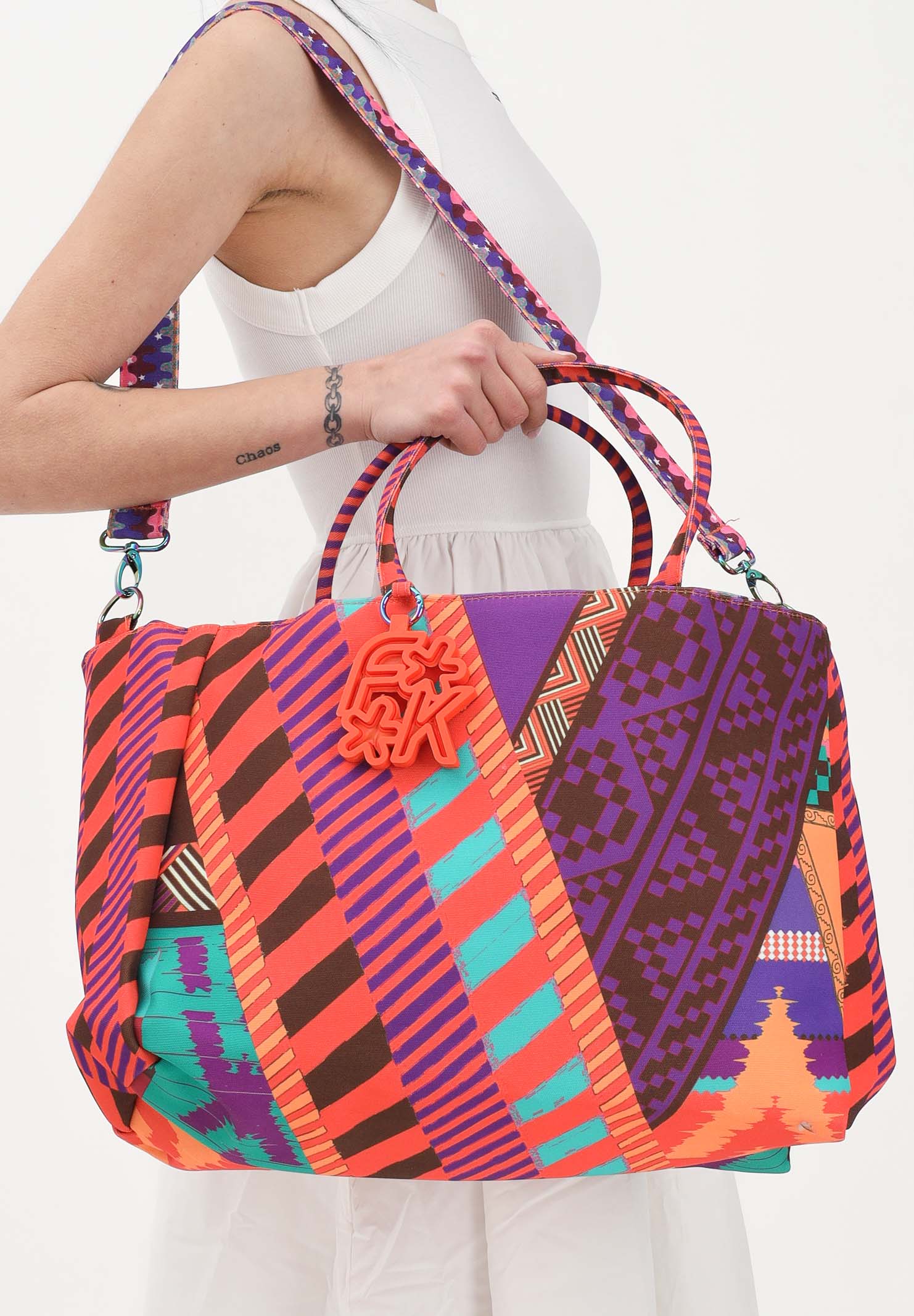 F**K Borsa mare multicolore da donna in tessuto stampato FA26-SW0121X11 . F**K 