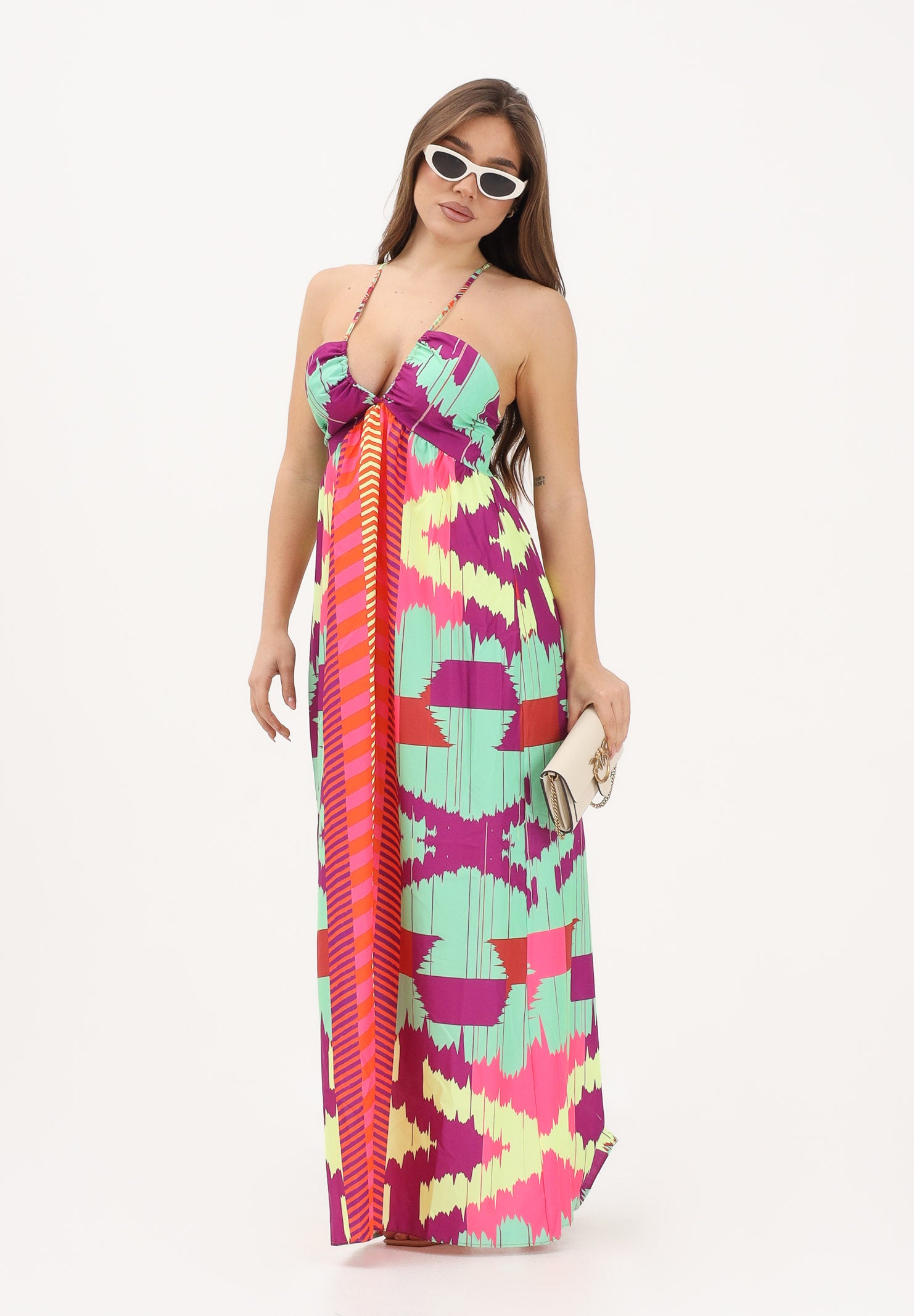 F**K Abito lungo multicolore da donna FK26-SW0266X13 . F**K 