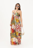 F**K Abito lungo multicolore da donna con stampa patchwork FK26-SW0436X38 . F**K 