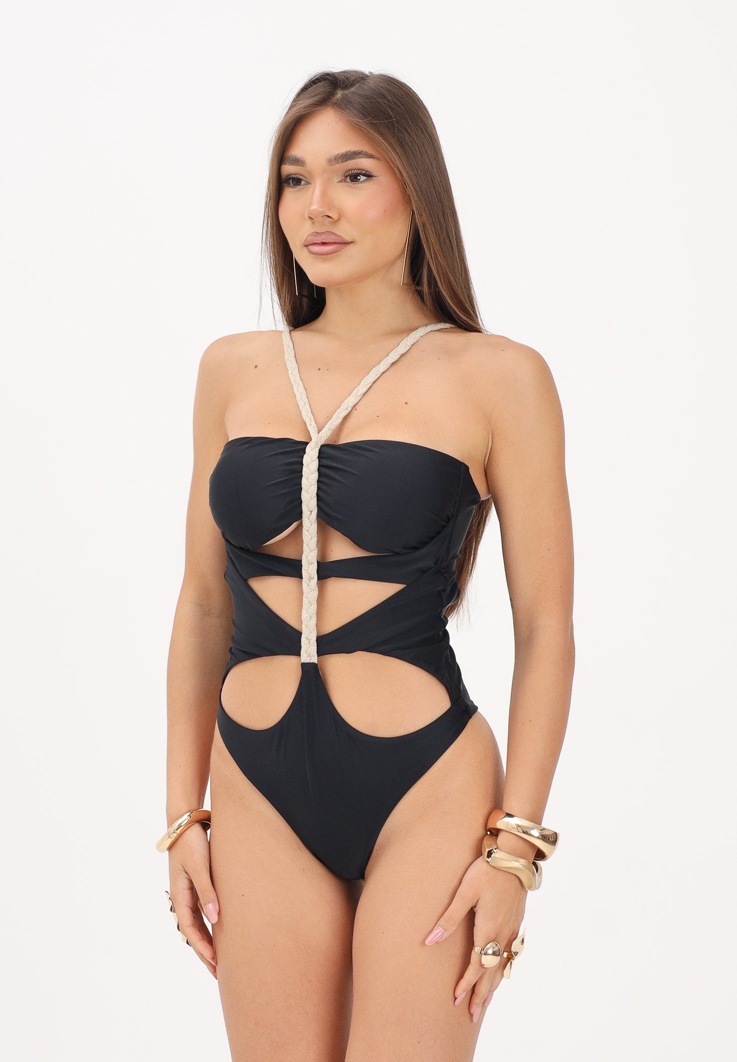 F**K costume da bagno intero trikini Black nero donna. FK26-SW0452BK . F**K 