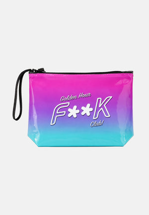 F**K pochette a mano Golden Hour Fuxia-verde acqua donna. POCHETTE-FK FUVE F**K 
