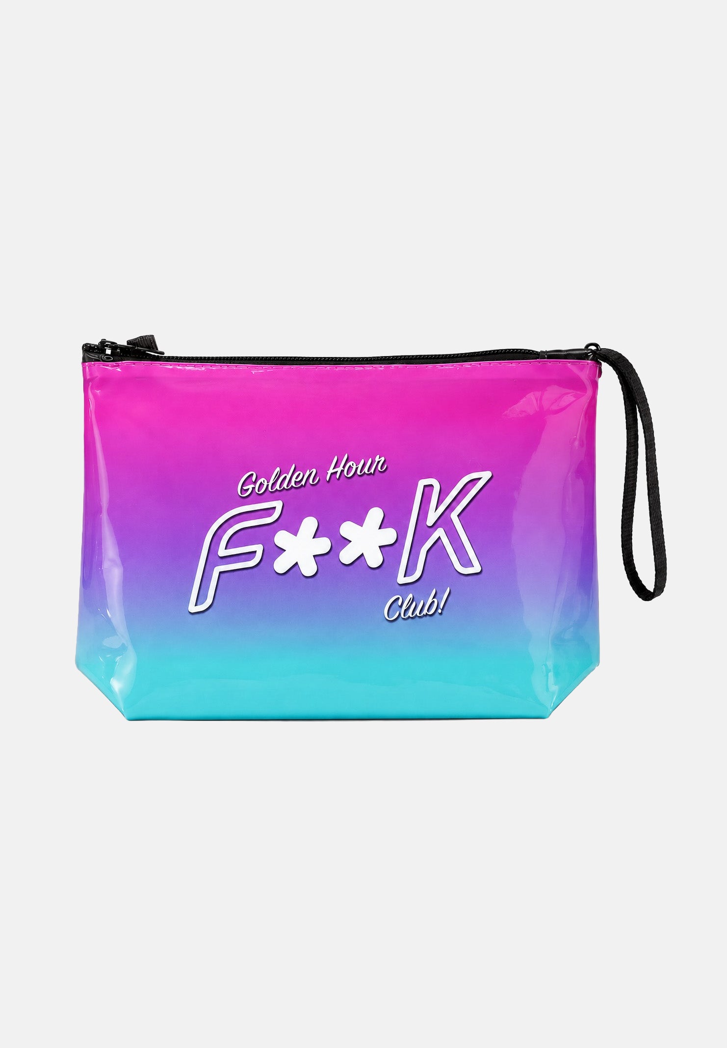F**K pochette a mano Golden Hour Fuxia-verde acqua donna. POCHETTE-FK FUVE F**K 