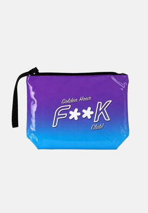 F**K pochette a mano Golden Hour viola e azzurro donna. POCHETTE-FK VIAZ F**K 