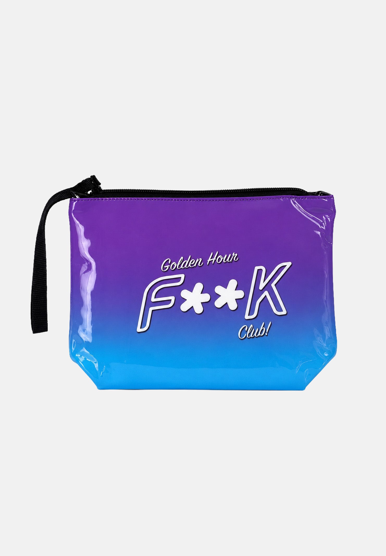 F**K pochette a mano Golden Hour viola e azzurro donna. POCHETTE-FK VIAZ F**K 