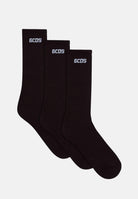 GCDS Calzini (3paia) neri per uomo e donna con logo A2EU3801UW1 99 GCDS 