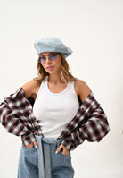 GCDS Canotta bianca da donna in cotone a costine con logo B2EW2801JA2 10 GCDS 