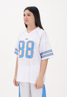 GCDS T-shirt a manica corta bianca per donna, ragazzi e bambini stile college C1BJQC709J338 100E GCDS 
