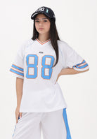 GCDS T-shirt a manica corta bianca per donna, ragazzi e bambini stile college C1BJQC709J338 100E GCDS 