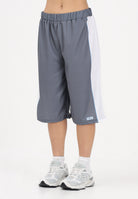 GCDS Shorts grigio per donna, ragazzi e bambini con logo C1BJQL707J338 955A GCDS 