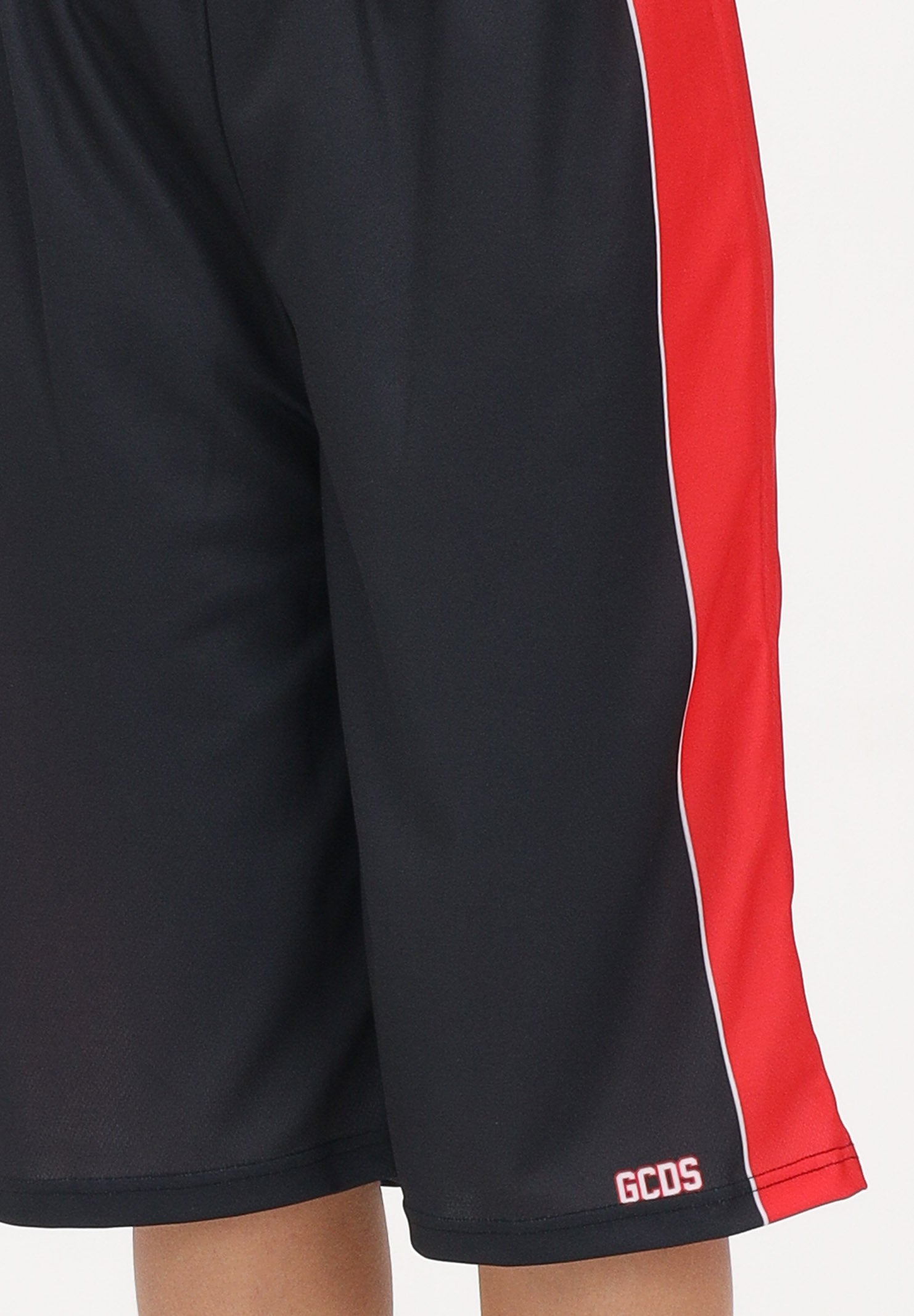 GCDS Shorts nero per donna, ragazzi e bambini con logo C1BJQL707J338 999R GCDS 