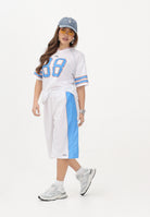 GCDS Shorts bianco per donna, ragazzi e bambini con logo C1BJQL710J338 100E GCDS 
