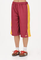 GCDS Shorts bordeaux per donna, ragazzi e bambini con logo C1BJQL710J338 468Y GCDS 