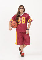 GCDS Shorts bordeaux per donna, ragazzi e bambini con logo C1BJQL710J338 468Y GCDS 