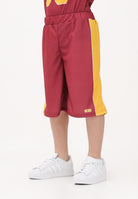 GCDS Shorts bordeaux per donna, ragazzi e bambini con logo C1BJQL710J338 468Y GCDS 