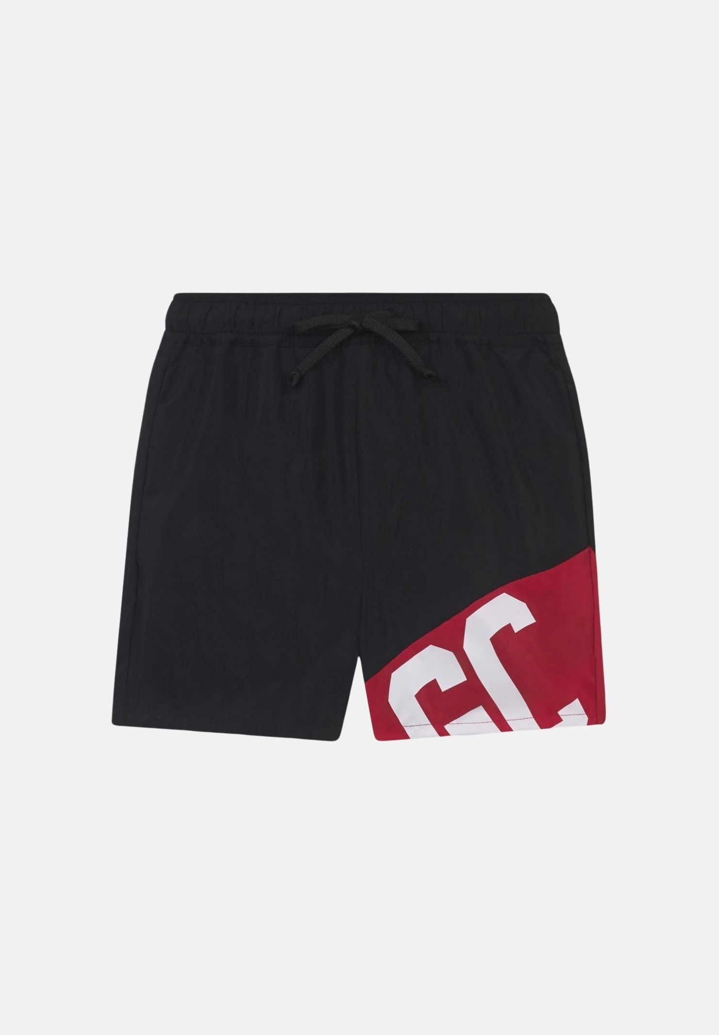 GCDS Shorts mare nero da bambino con stampa C1BKQS524T016 999R GCDS 