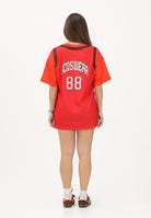 GCDS Abito corto rosso e arancio per donna, ragazze e bambine con stampa C1GJQB708J338 436O GCDS 