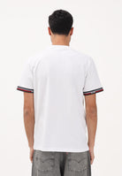 GCDS T-shirt a manica corta bianca per uomo e donna con bande logate C1MEQC036J101 100B GCDS 