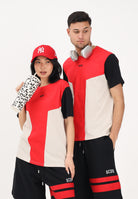 GCDS T-shirt a manica corta multicolore per uomo e donna con motivo color block C1MEQC038J101 436U GCDS 