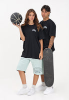 GCDS T-shirt a manica corta nera per uomo e donna con stampa logo C1MEQC041J104 999G GCDS 
