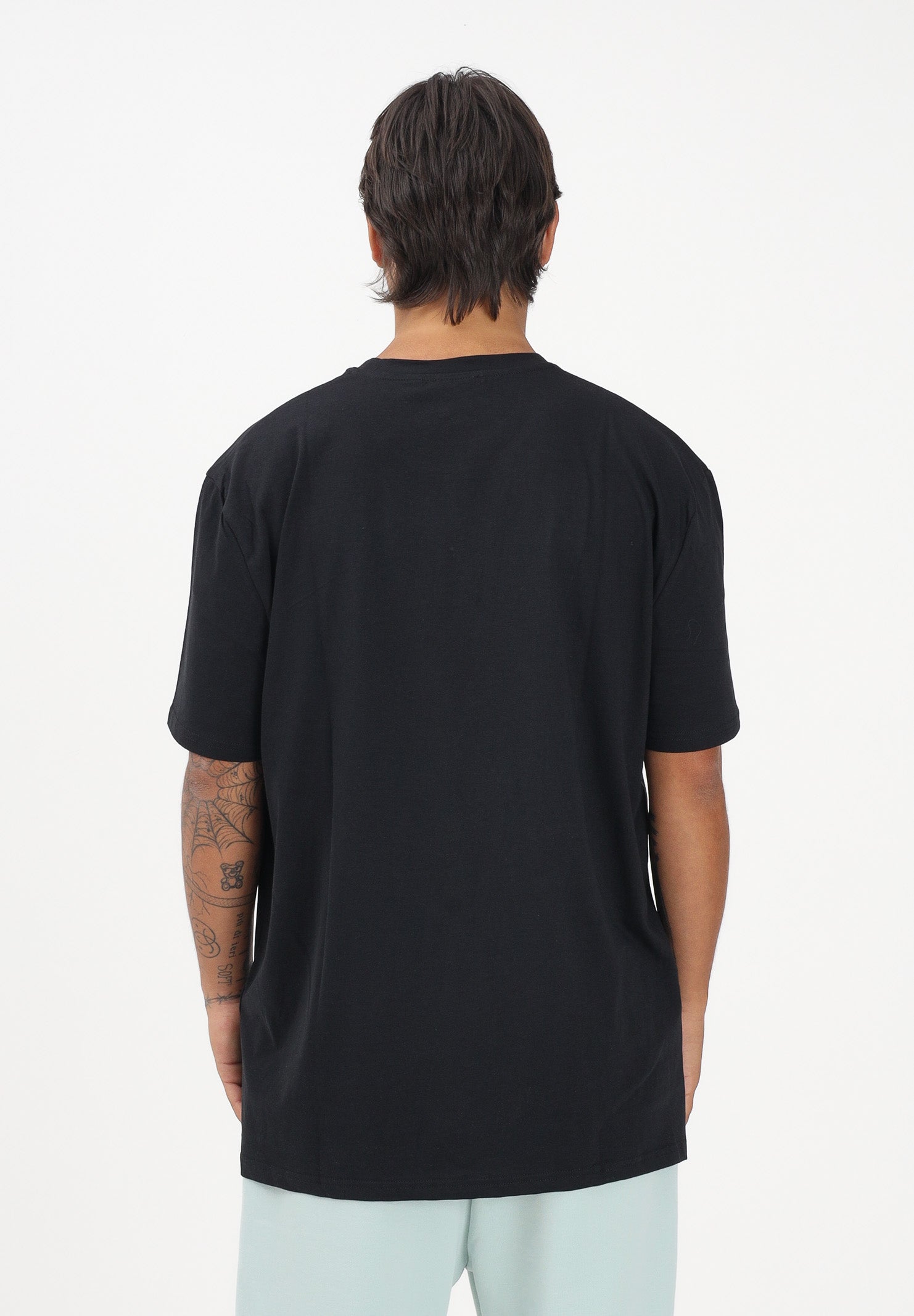 GCDS T-shirt a manica corta nera per uomo e donna con stampa logo C1MEQC041J104 999G GCDS 