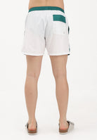 GCDS Shorts mare verde e bianco da uomo con logo C1MEQS249T016 883A GCDS 