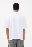 GCDS T-shirt a manica corta bianca per uomo e donna con stampa C1MWQC058J079 100Y GCDS 
