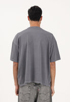 GCDS T-shirt a manica corta grigia per uomo e donna con stampa C1MWQC058J079 968L GCDS 