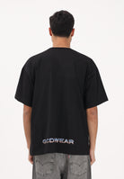 GCDS T-shirt a manica corta nera per uomo e donna con stampa logo C1MWQC061J079 999E GCDS 