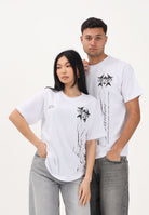GCDS T-shirt a manica corta bianca per uomo e donna con stampa C1MWQC070J079 100B GCDS 