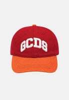 GCDS Cappello con visiera rosso e arancione per uomo e donna con logo C1UJQN712T800 436R GCDS 