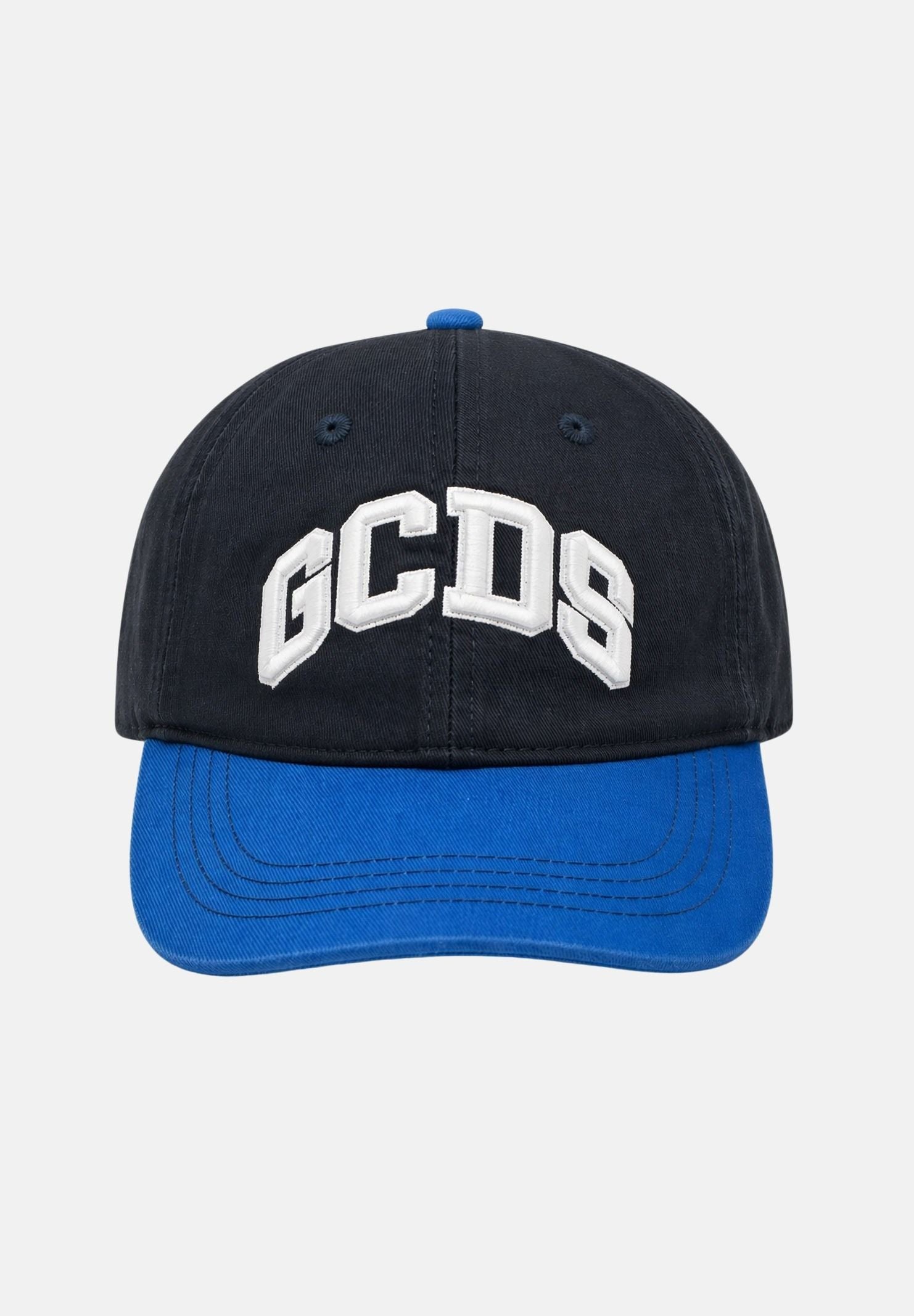 GCDS Cappello con visiera blu e azzurro per uomo e donna con logo C1UJQN712T800 782E GCDS 