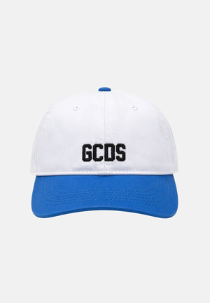 GCDS Cappello con visiera bianco e azzurro per uomo e donna con logo C1UJQN713T800 100E GCDS 