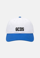 GCDS Cappello con visiera bianco e azzurro per uomo e donna con logo C1UJQN713T800 100E GCDS 