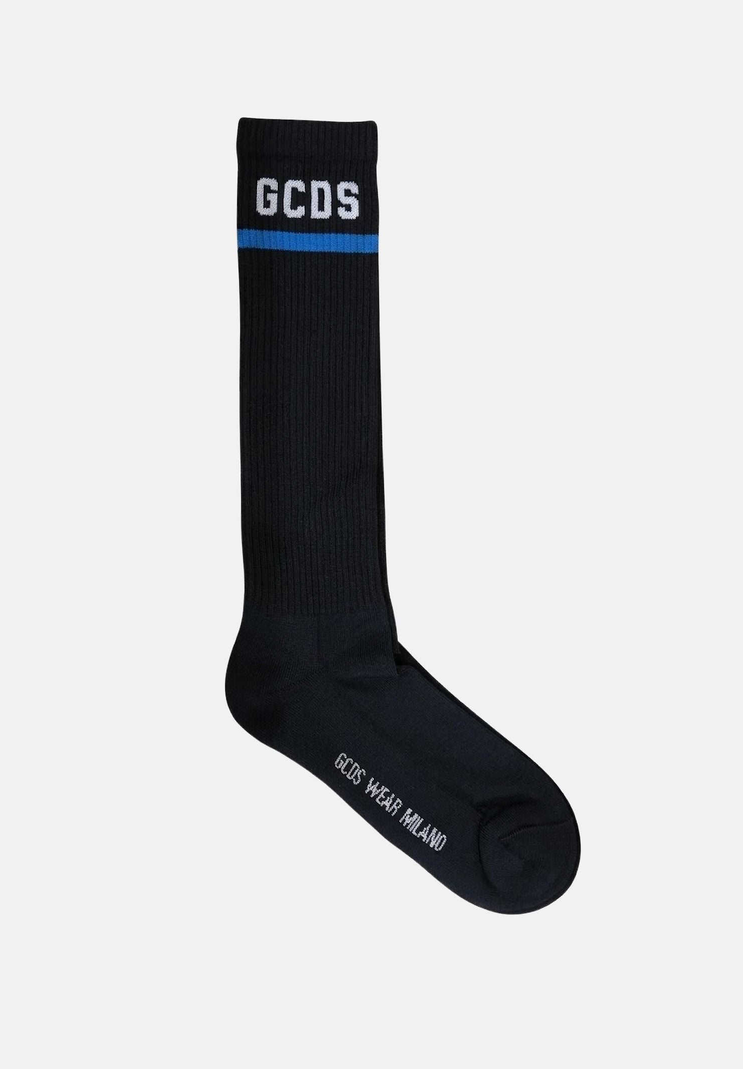 GCDS Calzini blu per uomo e donna con logo C1UJQQ714T801 782E GCDS 