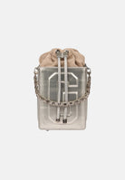 GCDS Borsa a mano argento da donna con logo GCDS in rilievo 3D GCDSD001 01 GCDS 