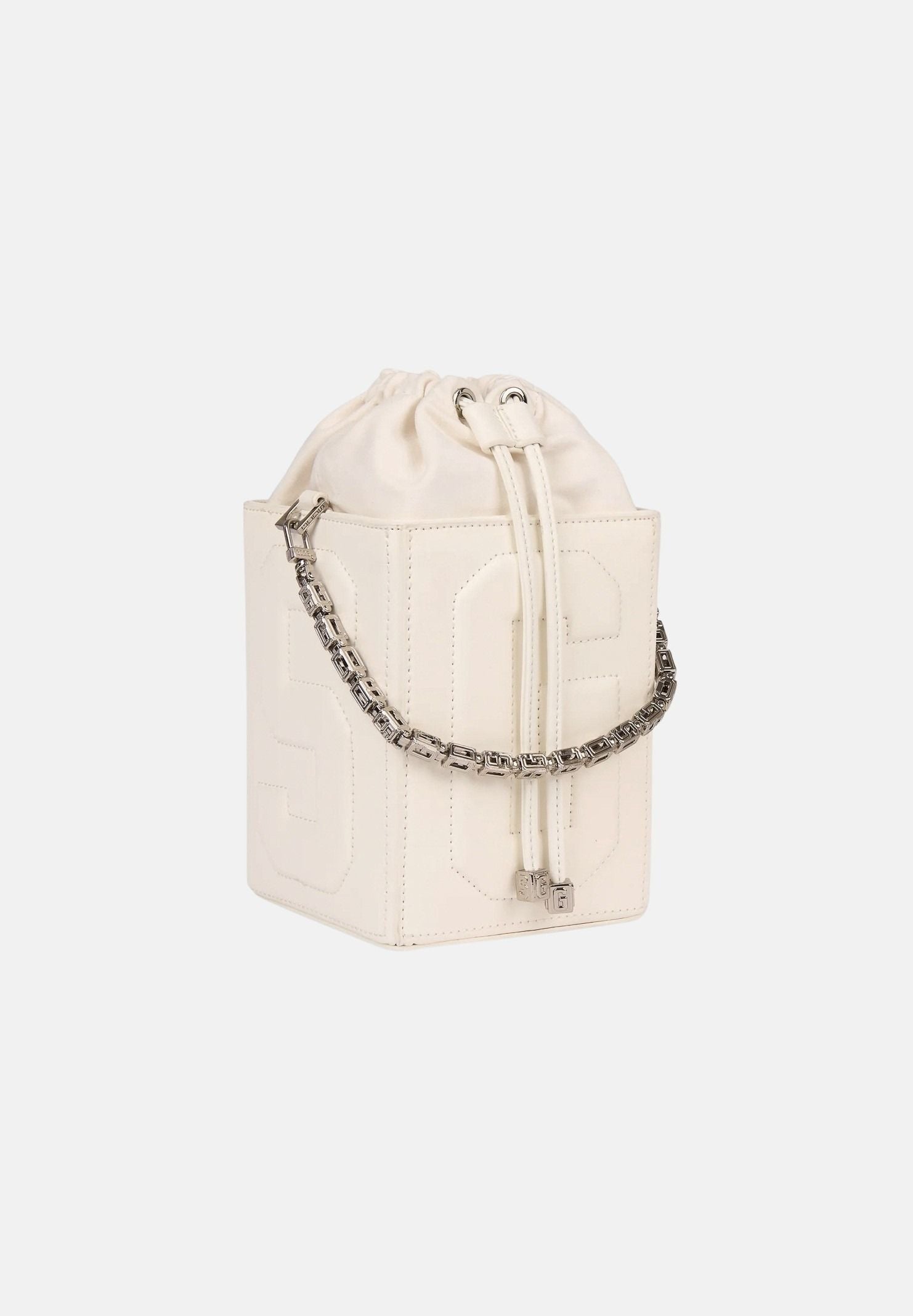 GCDS Borsa a mano panna da donna con logo GCDS in rilievo 3D GCDSD001 10 GCDS 