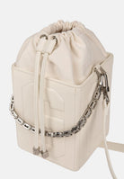GCDS Borsa a mano panna da donna con logo GCDS in rilievo 3D GCDSD001 10 GCDS 