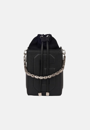 GCDS Borsa a mano nera da donna con logo GCDS in rilievo 3D GCDSD001 99 GCDS 